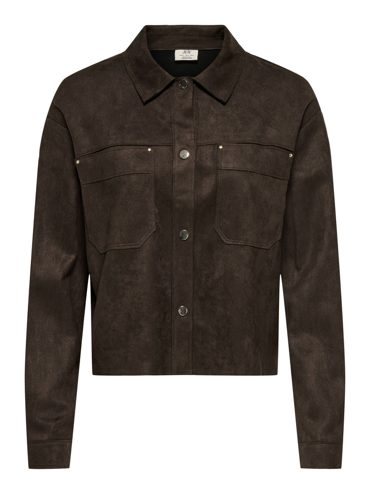 JDYJULLE L/S FAKE SUEDE SHIRT JRS N, Coffee Bean 237375 Bild 1