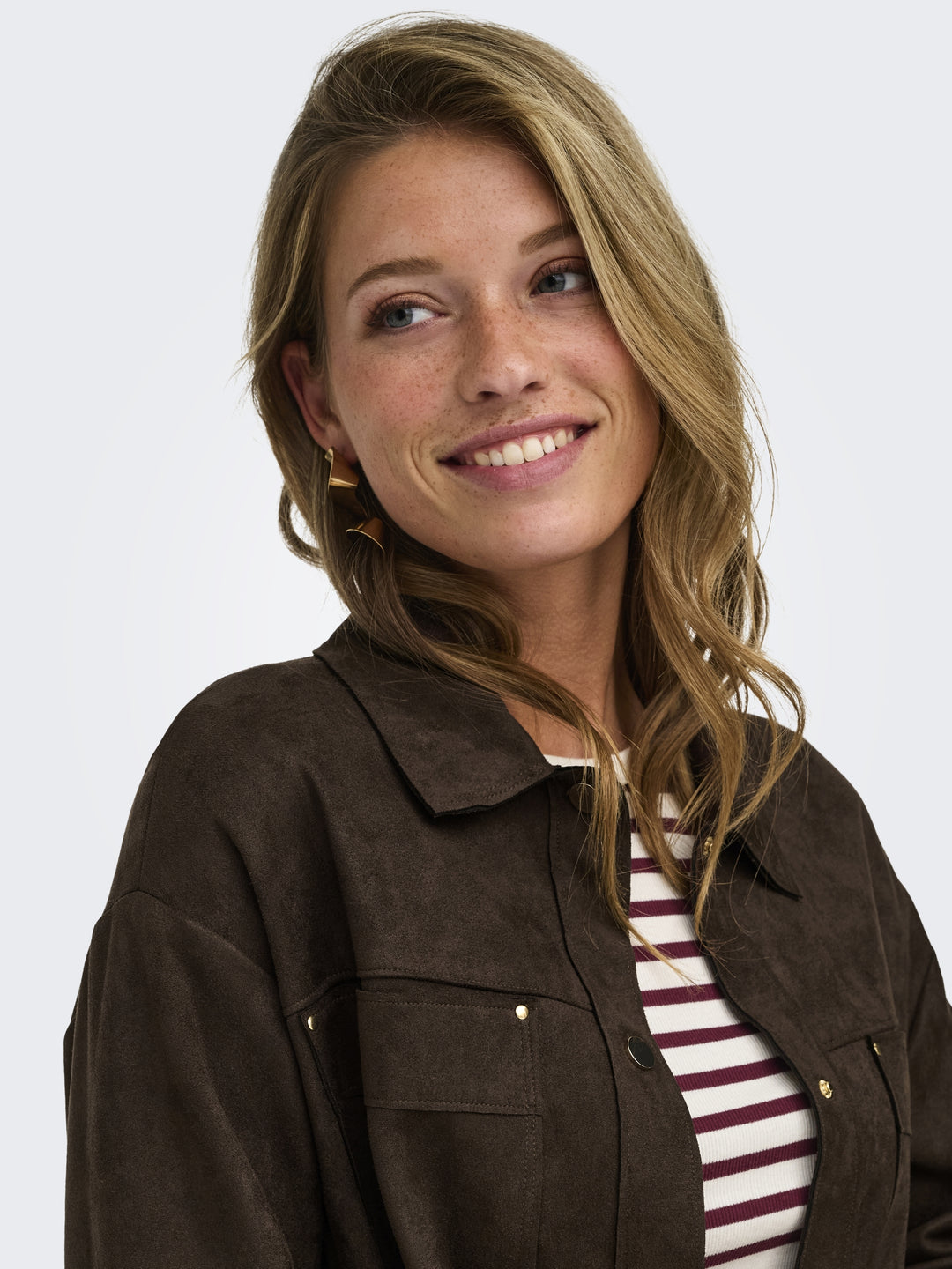 JDYJULLE L/S FAKE SUEDE SHIRT JRS N, Coffee Bean 237375 Bild 3
