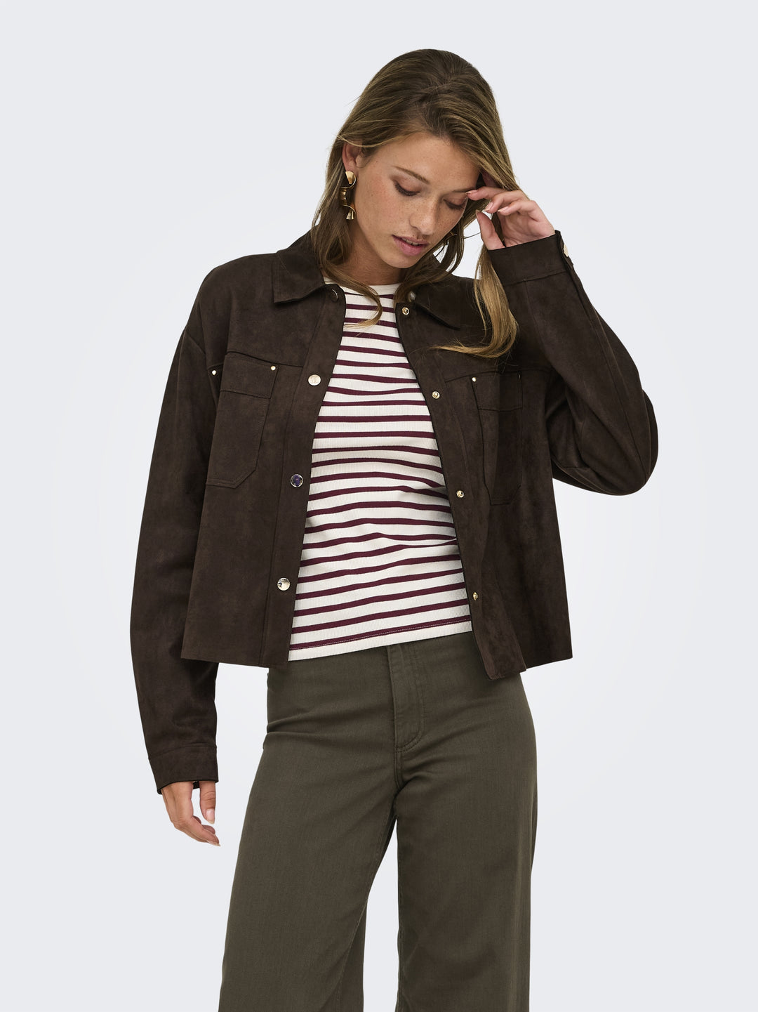 JDYJULLE L/S FAKE SUEDE SHIRT JRS N, Coffee Bean 237375 Bild 4