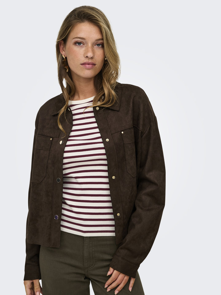 JDYJULLE L/S FAKE SUEDE SHIRT JRS N, Coffee Bean 237375 Bild 7