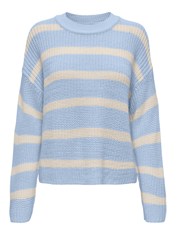 JDYJUSTY L/S STRIPE PULLOVER KNT NO, Cashmere Blue/EGGNOG 193179002 Bild 1