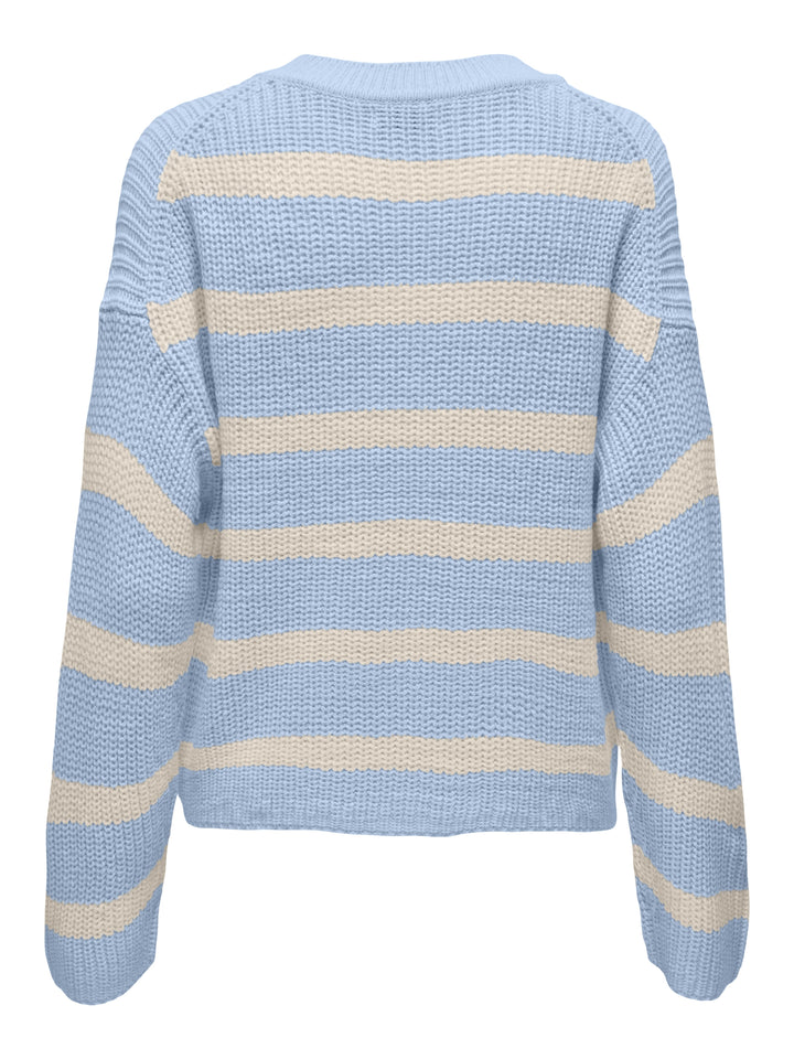JDYJUSTY L/S STRIPE PULLOVER KNT NO, Cashmere Blue/EGGNOG 193179002 Bild 2