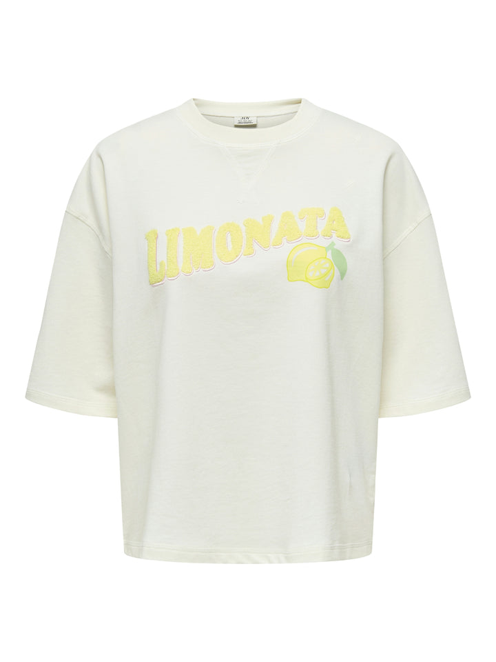JDYKAJA SS LOOSE O NECK SWEAT JRS D, Cloud Dancer/LEMONATA TOWEL 177922004 Bild 1