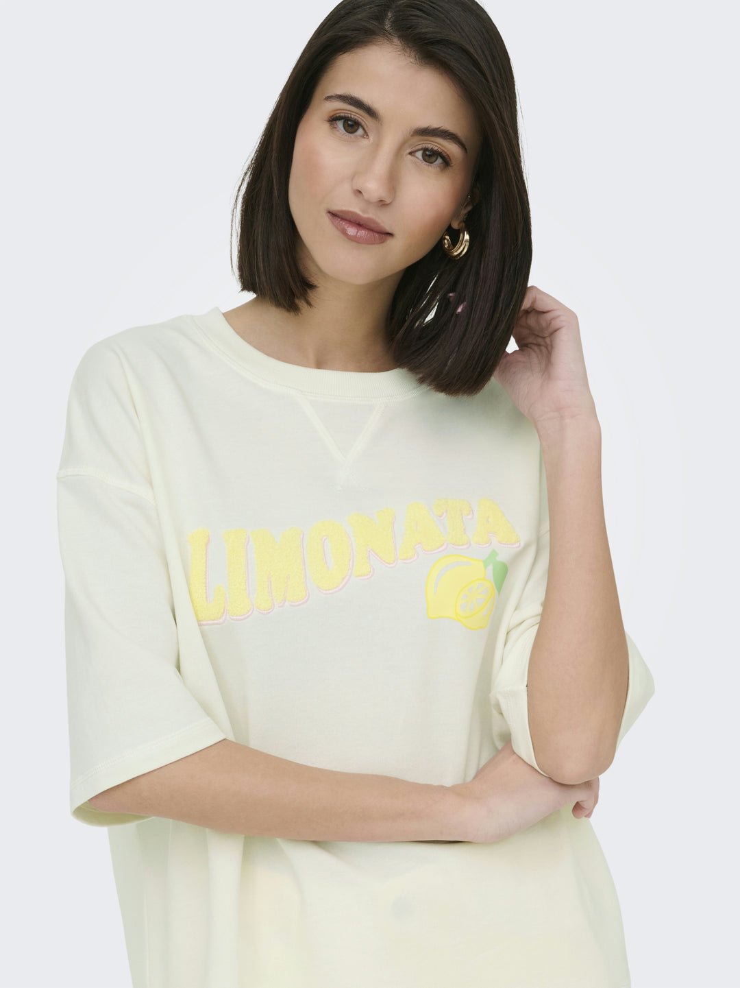 JDYKAJA SS LOOSE O NECK SWEAT JRS D, Cloud Dancer/LEMONATA TOWEL 177922004 Bild 3