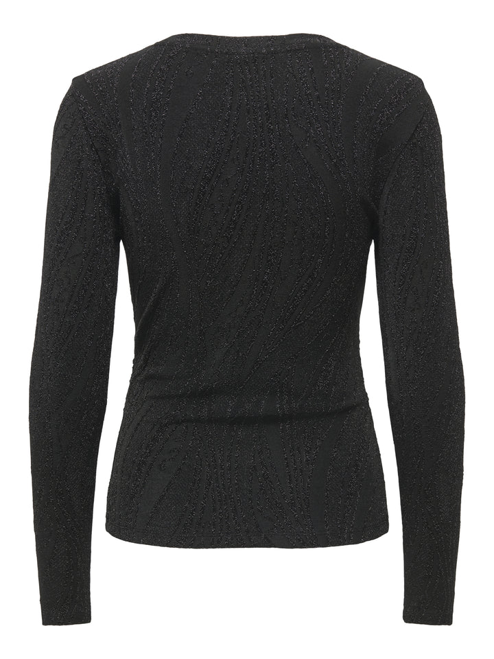 JDYKIWI L/S O NECK TOP JRS DIA, Black/GLITTER 177911001 Bild 2