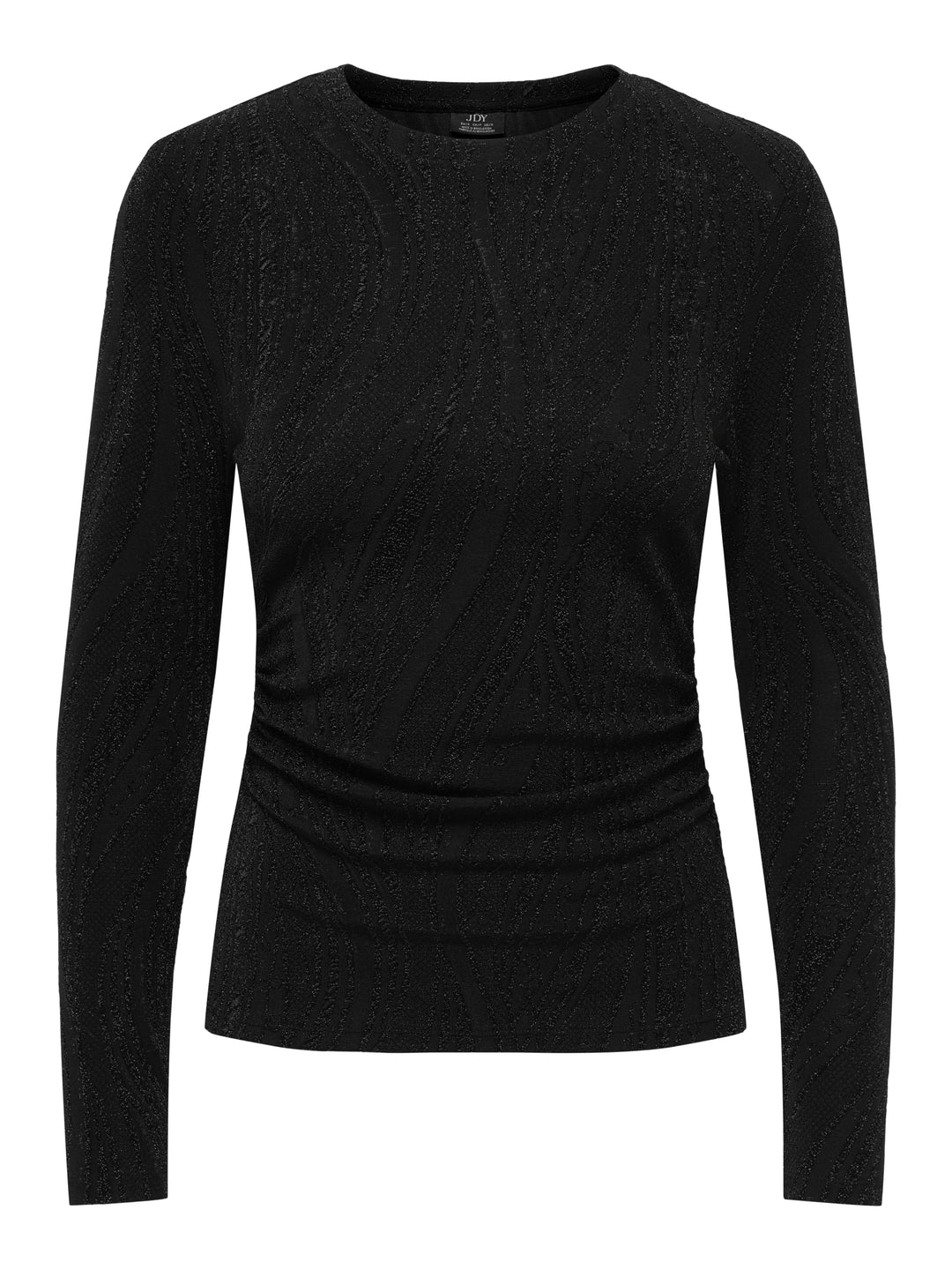 JDYKIWI L/S O NECK TOP JRS DIA, Black/SILVER GLITTER 177911002 Bild 1