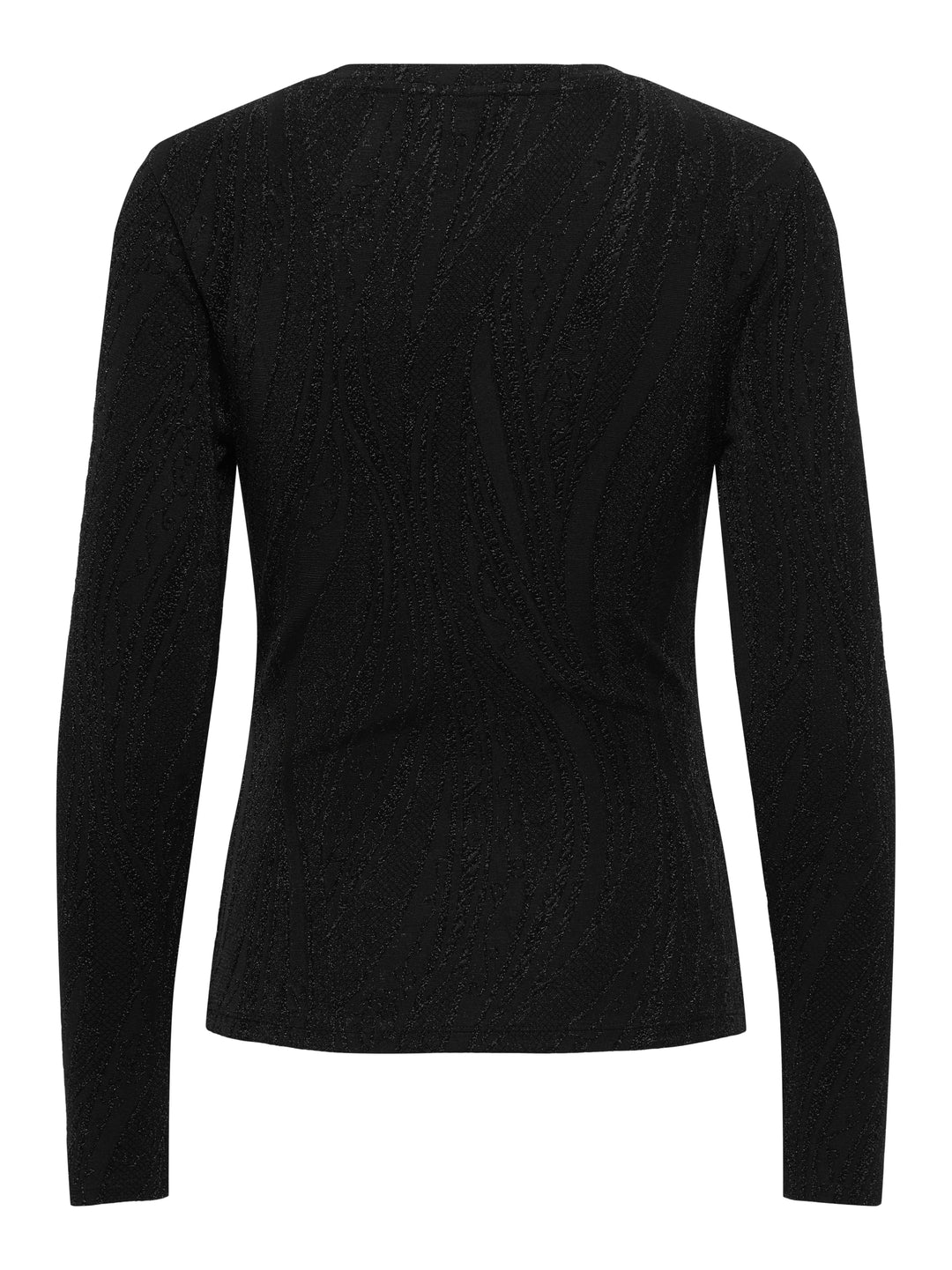 JDYKIWI L/S O NECK TOP JRS DIA, Black/SILVER GLITTER 177911002 Bild 3