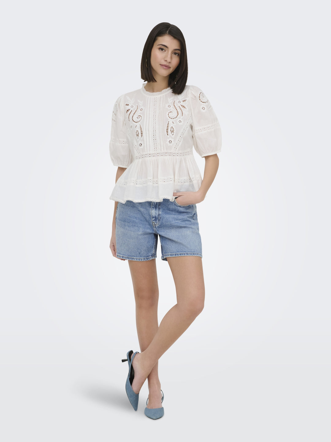 JDYLARISA HW SHORTS DNM, Light Blue Denim 177934 Bild 6