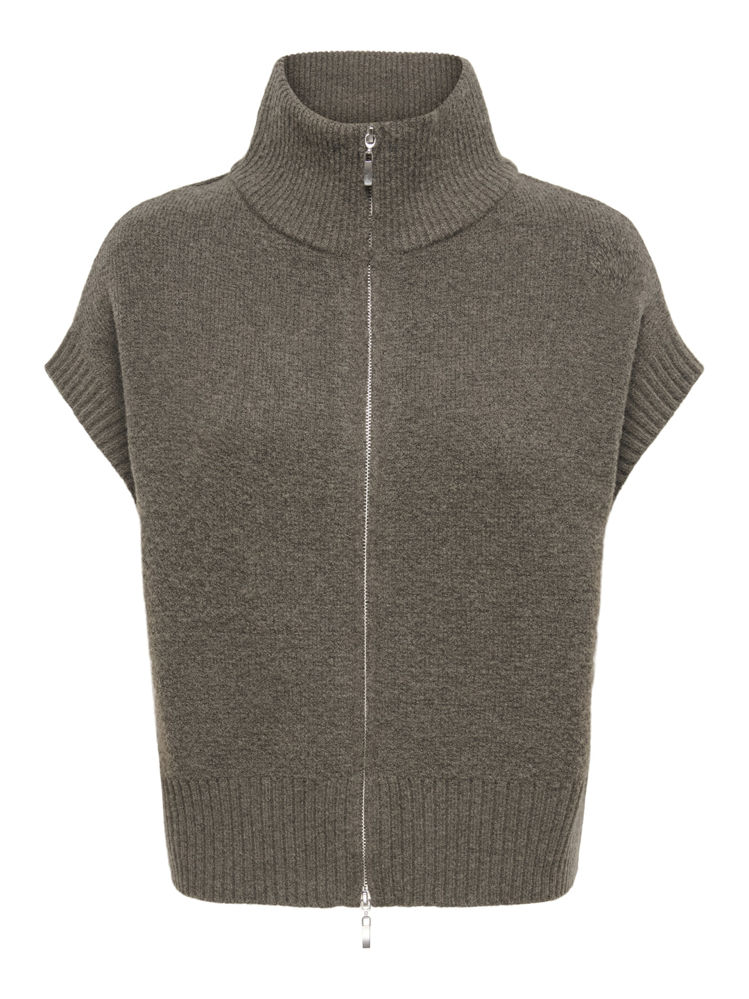 JDYLEA S/L HN 2WAY ZIP VEST KNT NOO, Falcon/MELANGE 190678001 Bild 1