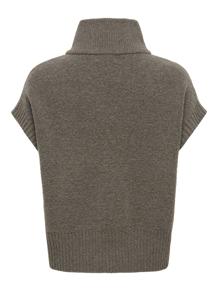 JDYLEA S/L HN 2WAY ZIP VEST KNT NOO, Falcon/MELANGE 190678001 Bild 2