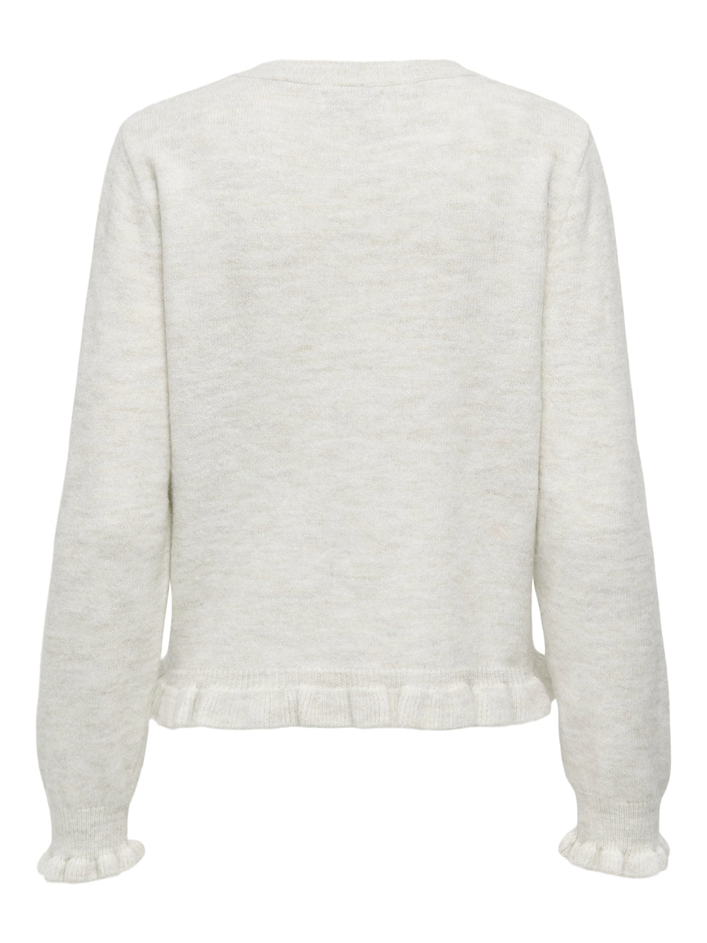 JDYLETTY L/S ON FRILL CARDIGAN KNT, Cloud Dancer/MELANGE 177922001 Bild 2