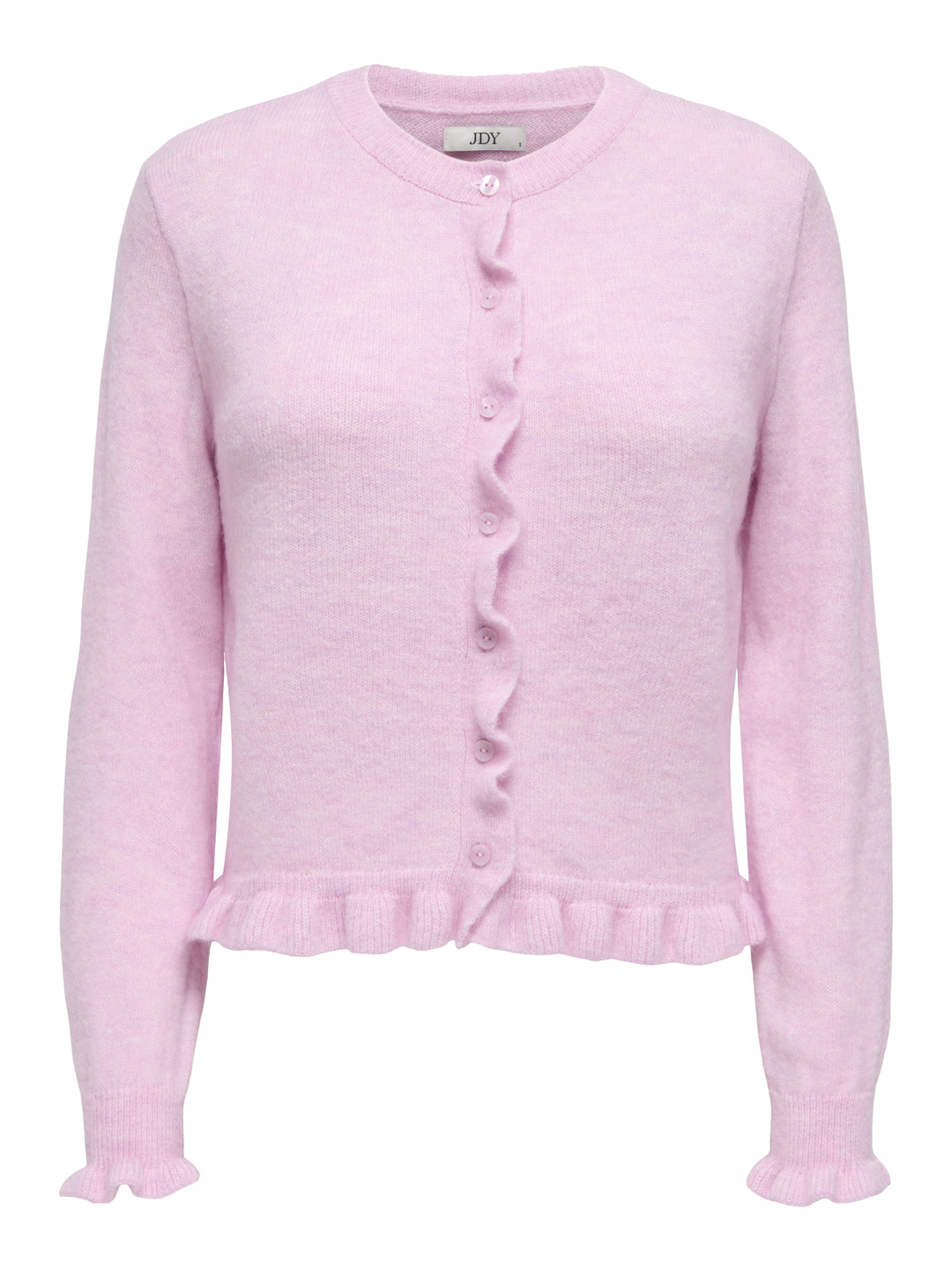 JDYLETTY L/S ON FRILL CARDIGAN KNT, Pink Lady/MELANGE 222912001 Bild 1