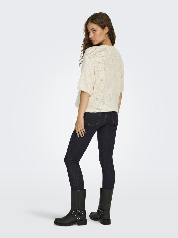 JDYLINEA S/S PULLOVER O-NECK KNT NO, Birch 180083 Bild 4