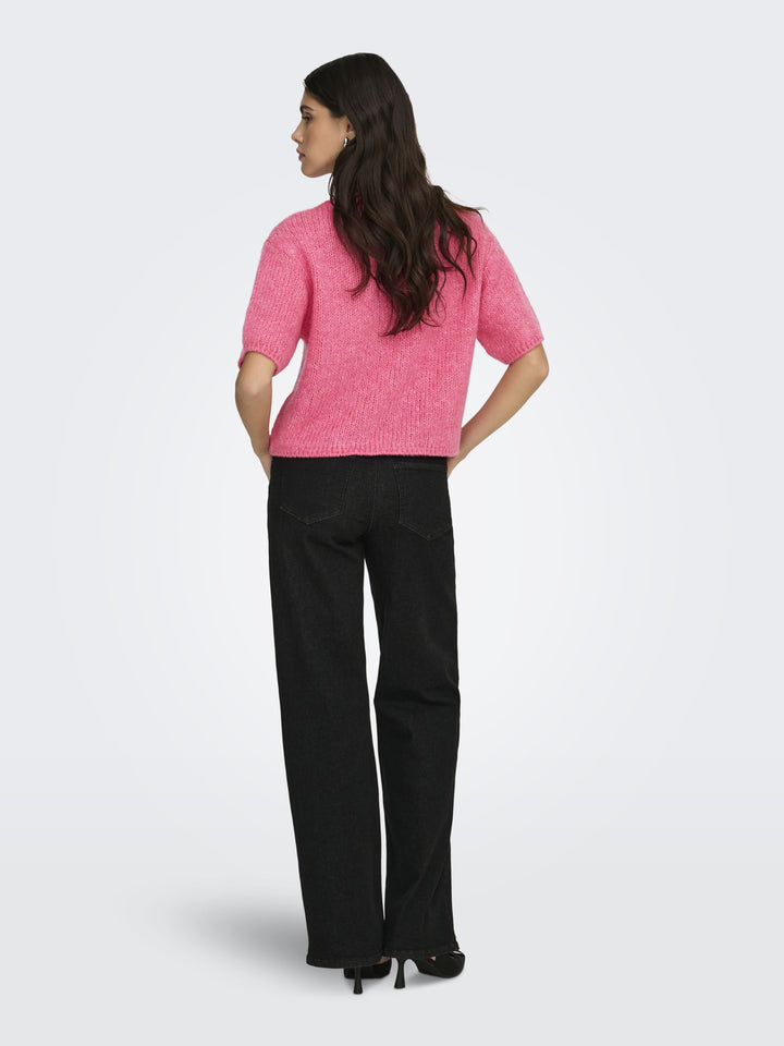 JDYLINEA S/S PULLOVER O-NECK KNT NO, Pink Carnation 221035 Bild 5