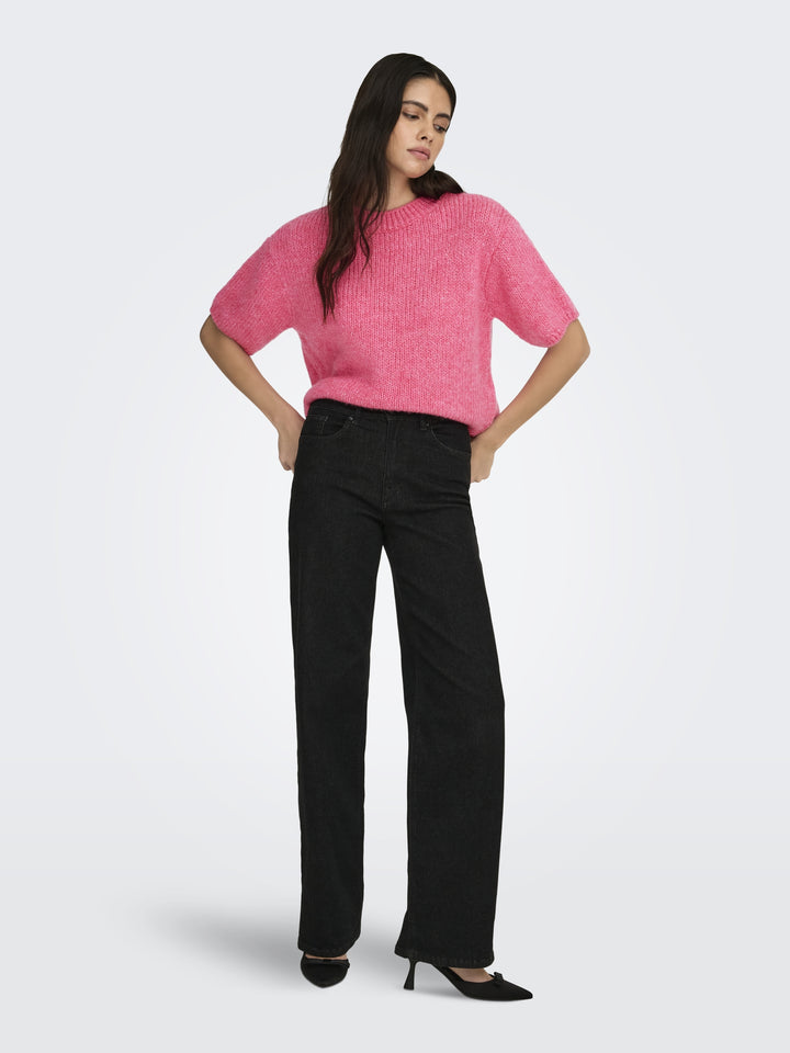 JDYLINEA S/S PULLOVER O-NECK KNT NO, Pink Carnation 221035 Bild 6