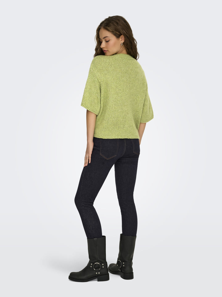 JDYLINEA S/S PULLOVER O-NECK KNT NO, Tarragon 264615 Bild 5