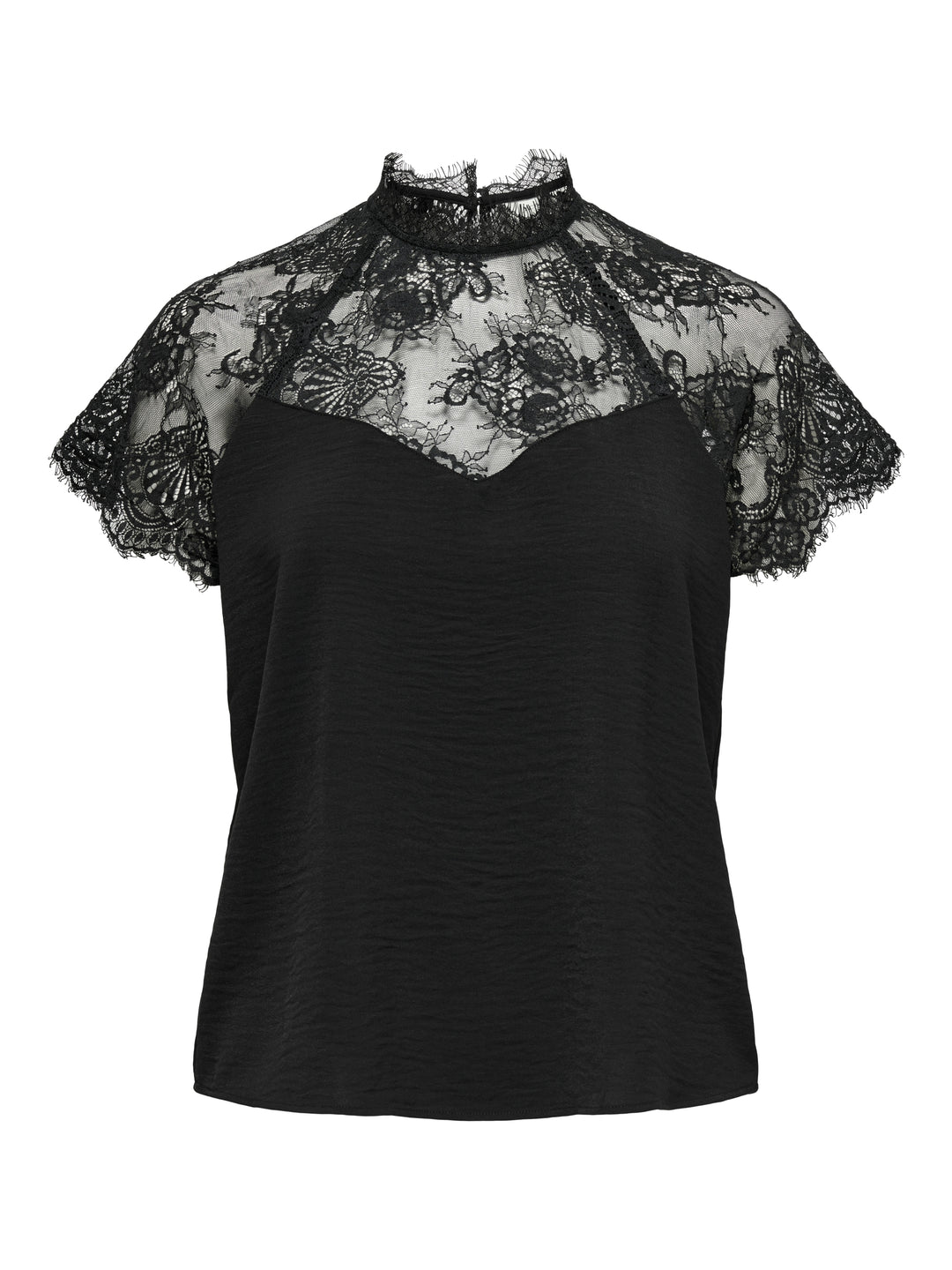 JDYLION S/S LACE TOP WVN DIA, Black 177911 Bild 1