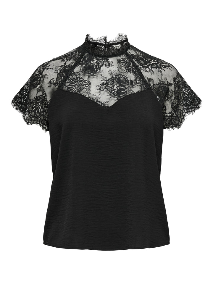 JDYLION S/S LACE TOP WVN DIA, Black 177911 Bild 1