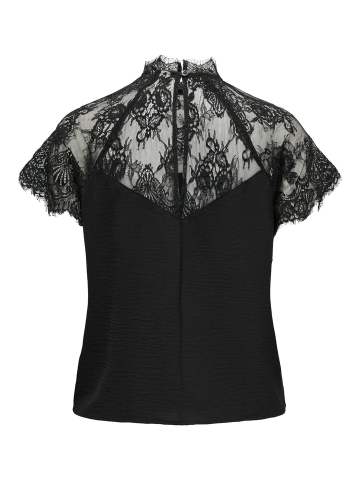 JDYLION S/S LACE TOP WVN DIA, Black 177911 Bild 2