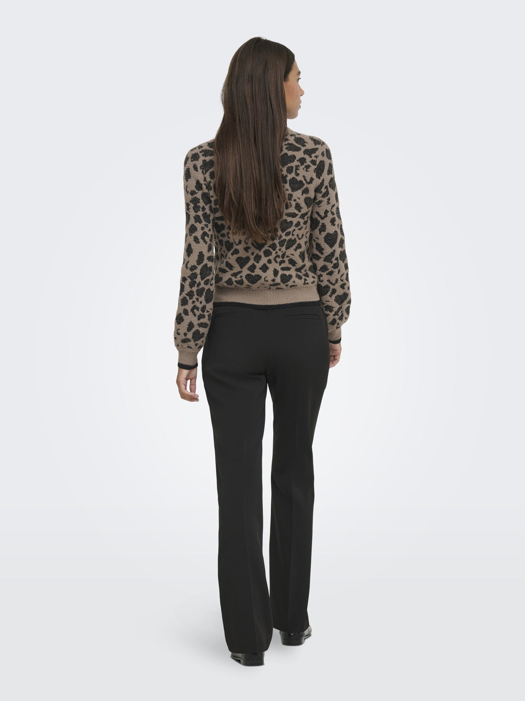 JDYLORRAINE ANIMAL L/S PULLOVER KNT, Walnut/BLACK LEOPARD HEARTS 239935020 Bild 5