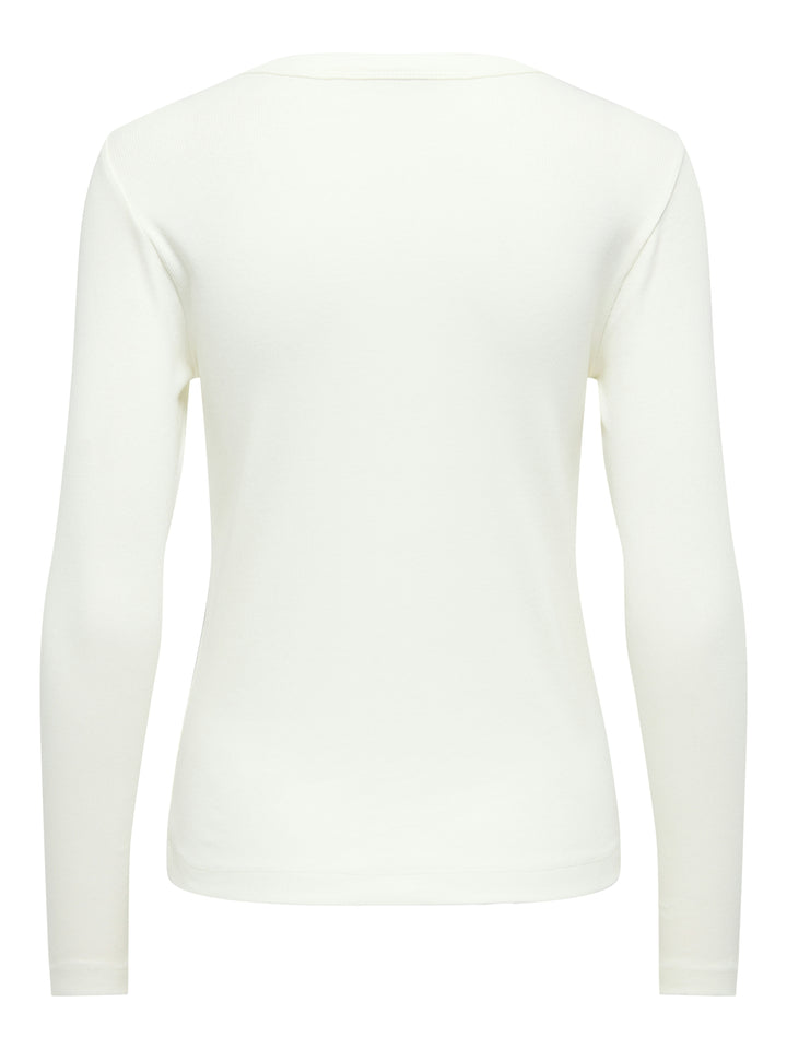 JDYLUCKY L/S O NECK NEW TOP JRS NOO, Cloud Dancer 177922 Bild 2
