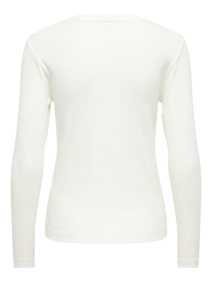 JDYLUCKY L/S O NECK NEW TOP JRS NOO, Cloud Dancer 177922 Bild 2