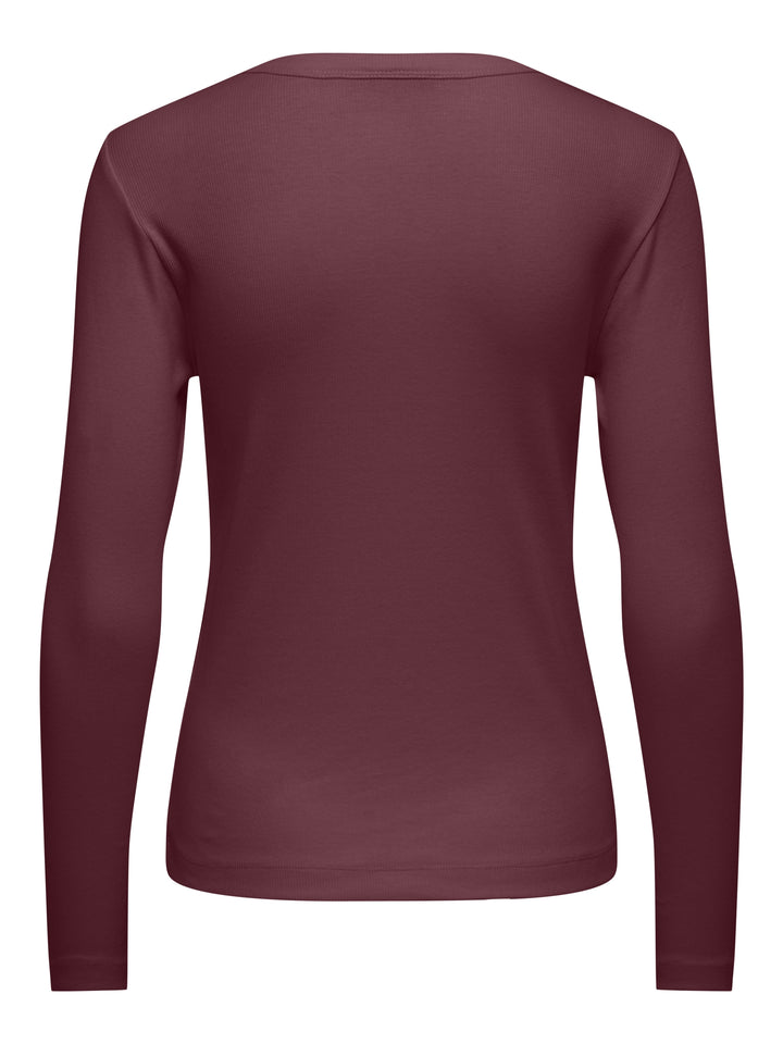 JDYLUCKY L/S O NECK NEW TOP JRS NOO, Windsor Wine 193785 Bild 2