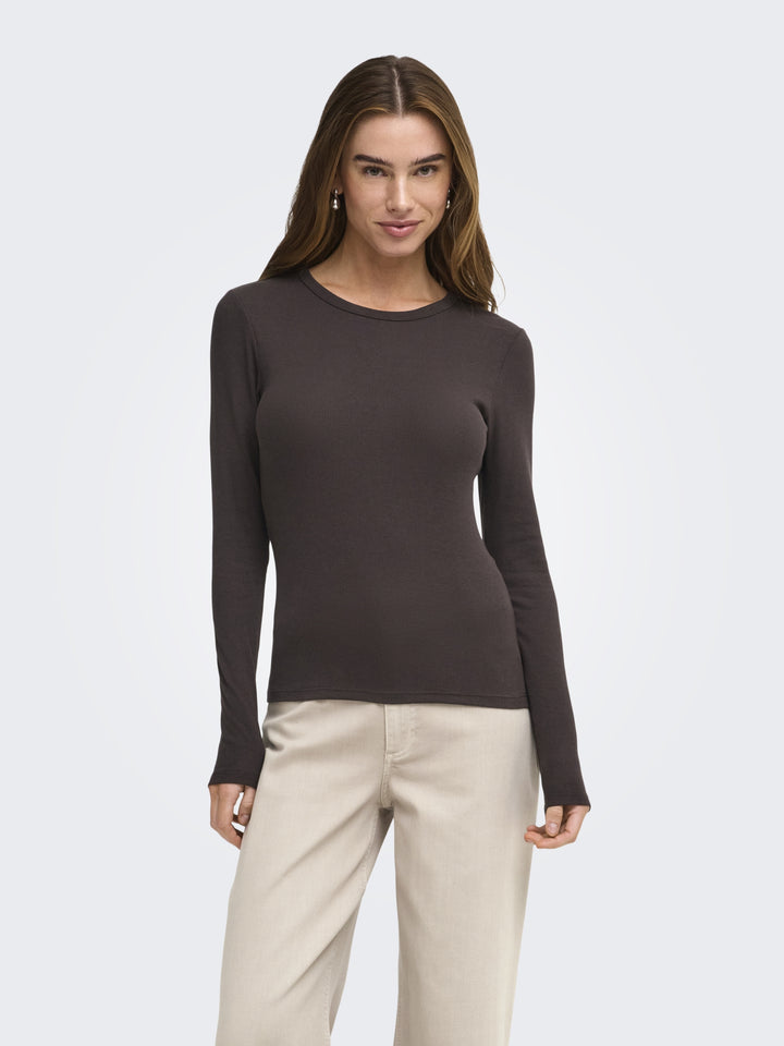 JDYLUCKY L/S O NECK NEW TOP JRS NOO, Chocolate Torte 244915 Bild 4