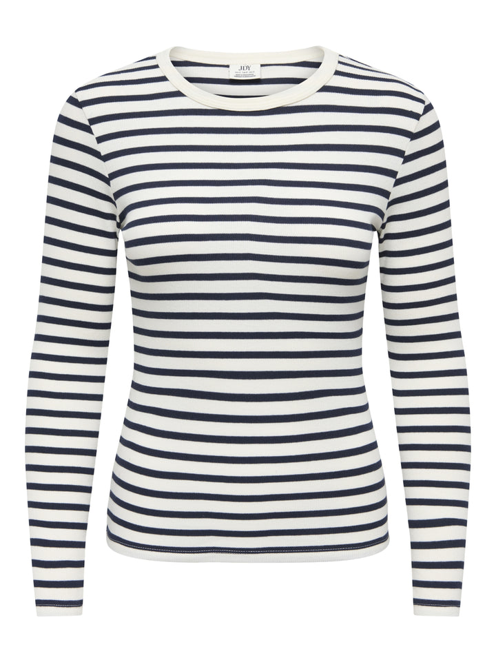 JDYLUCKY L/S O NECK NEW Y/D TOP JRS, Egret/SKY CAPTAIN 193778001 Bild 1