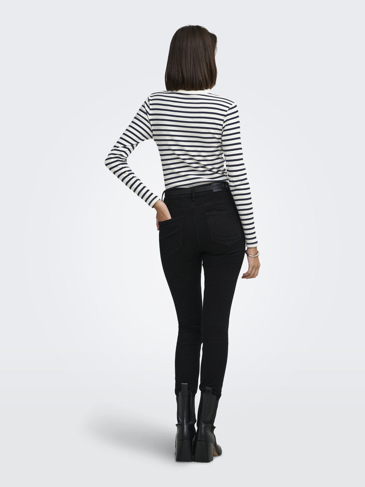 JDYLUCKY L/S O NECK NEW Y/D TOP JRS, Egret/SKY CAPTAIN 193778001 Bild 5