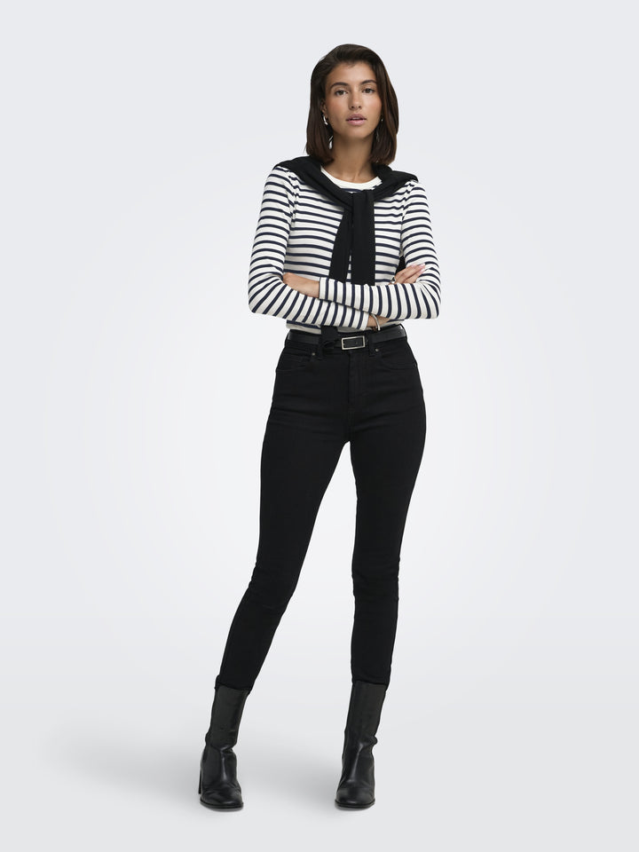 JDYLUCKY L/S O NECK NEW Y/D TOP JRS, Egret/SKY CAPTAIN 193778001 Bild 6