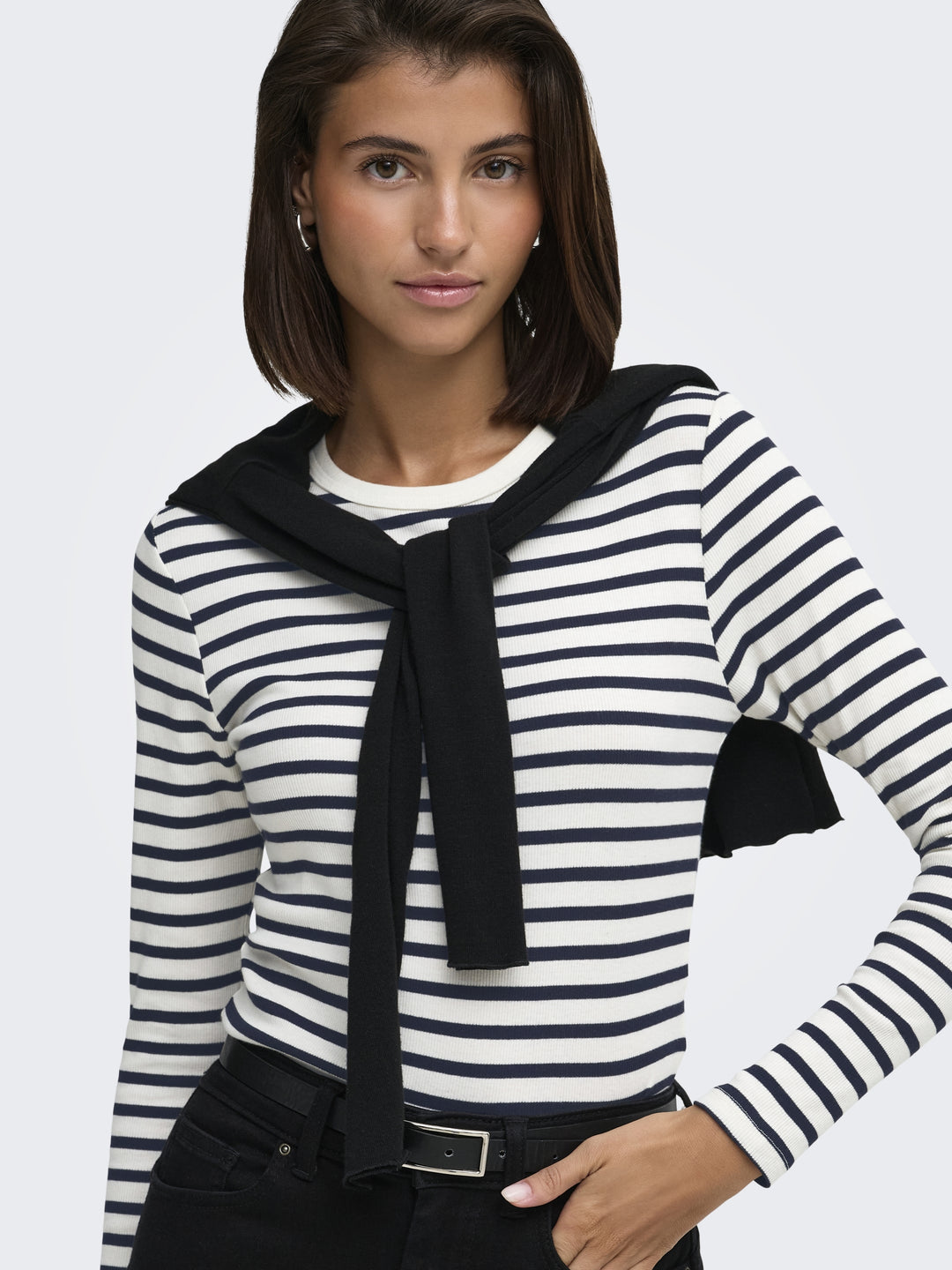 JDYLUCKY L/S O NECK NEW Y/D TOP JRS, Egret/SKY CAPTAIN 193778001 Bild 7