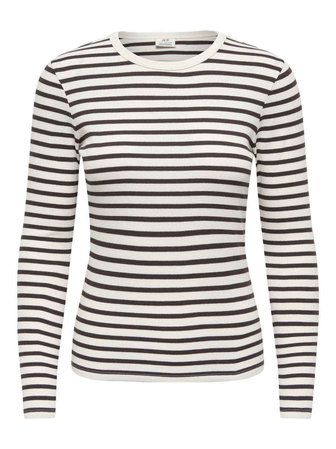 JDYLUCKY L/S O NECK NEW Y/D TOP JRS, Egret/COFFEE BEAN 193778002 Bild 1