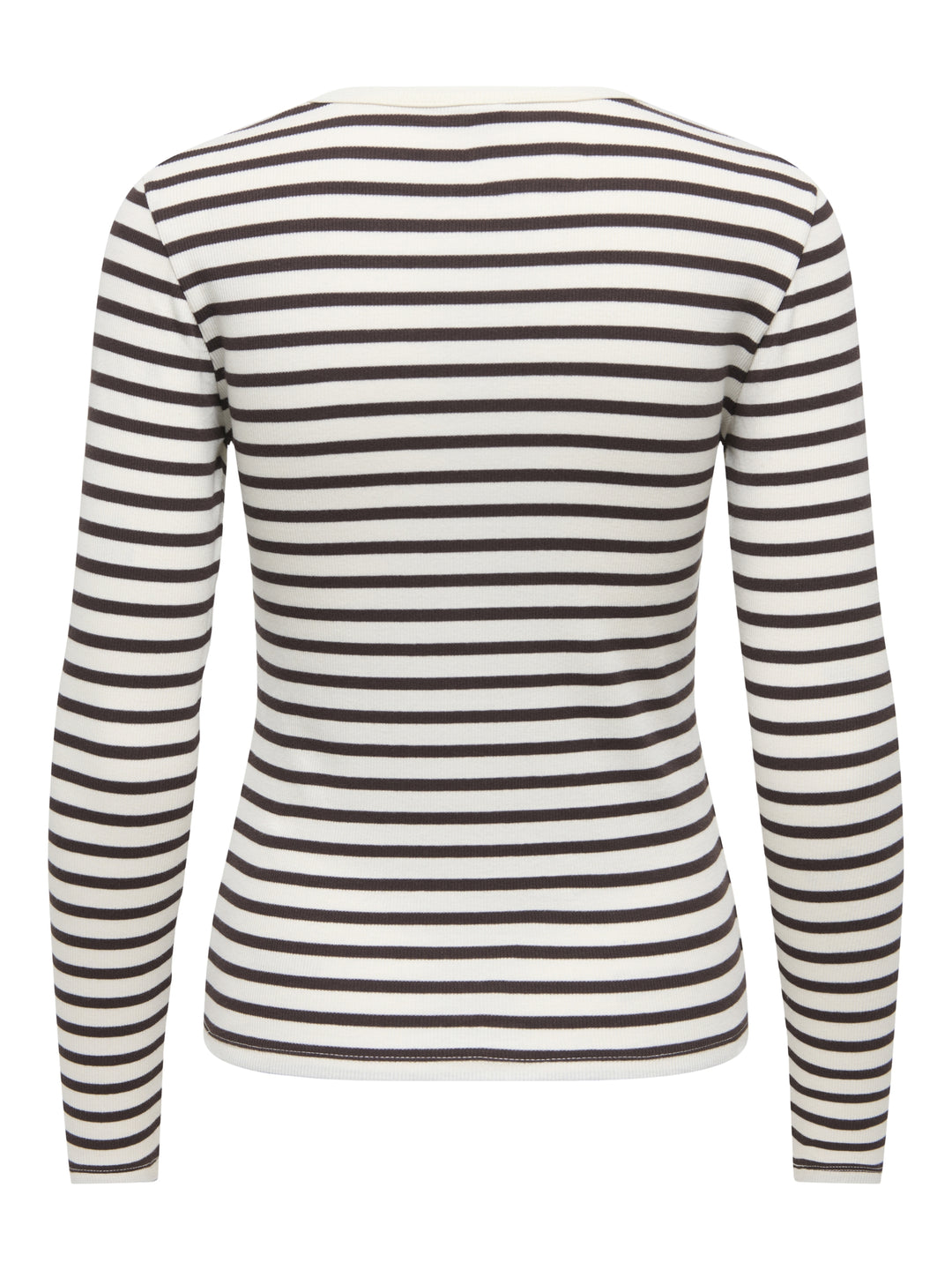 JDYLUCKY L/S O NECK NEW Y/D TOP JRS, Egret/COFFEE BEAN 193778002 Bild 2