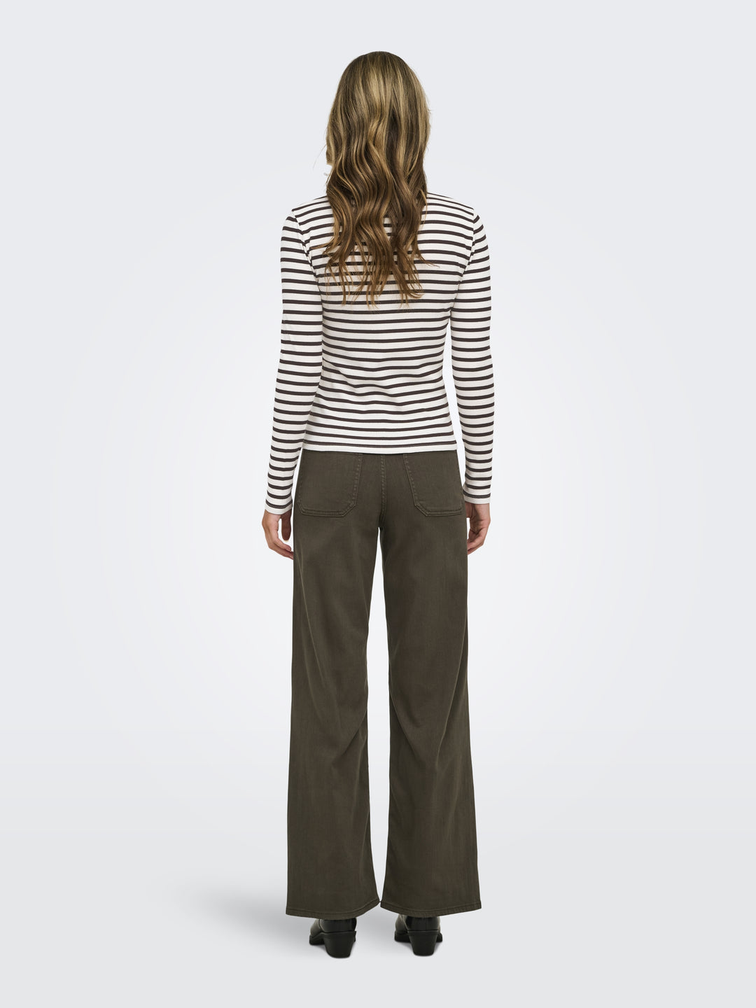 JDYLUCKY L/S O NECK NEW Y/D TOP JRS, Egret/COFFEE BEAN 193778002 Bild 7