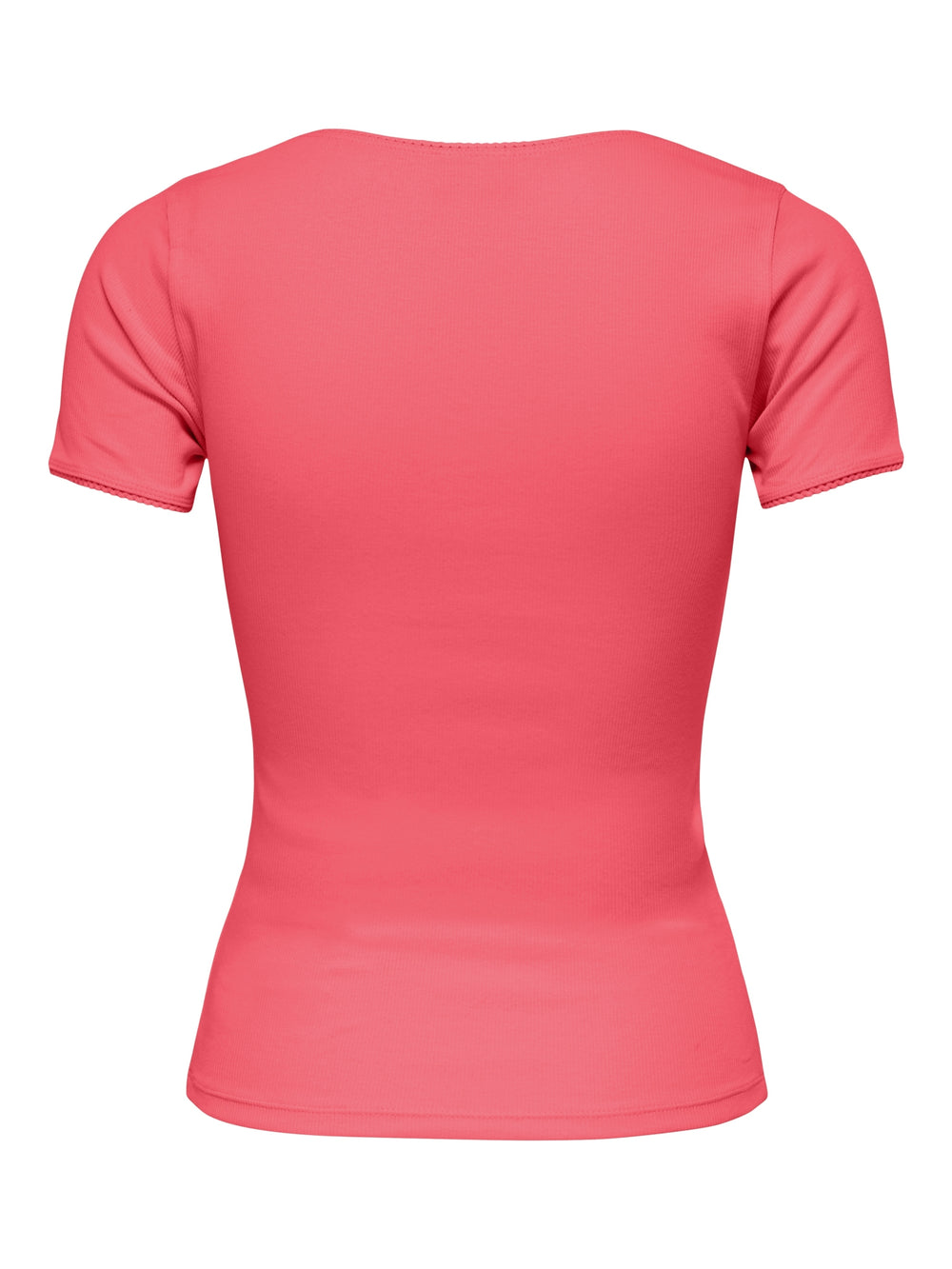 JDYLUCKY S/S O NECK DETAIL TOP JRS, Calypso Coral 205630 Bild 2