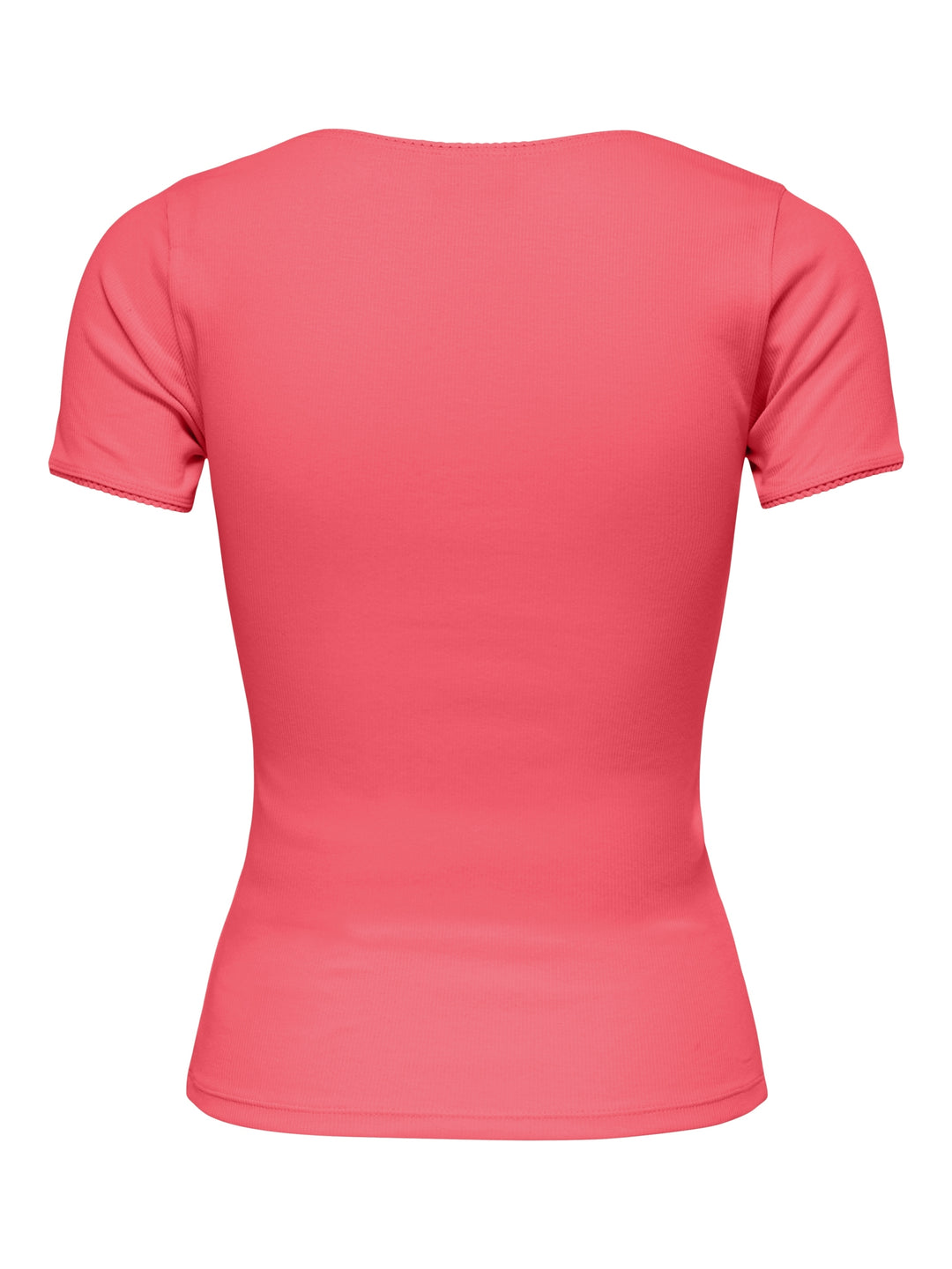 JDYLUCKY S/S O NECK DETAIL TOP JRS, Calypso Coral 205630 Bild 2