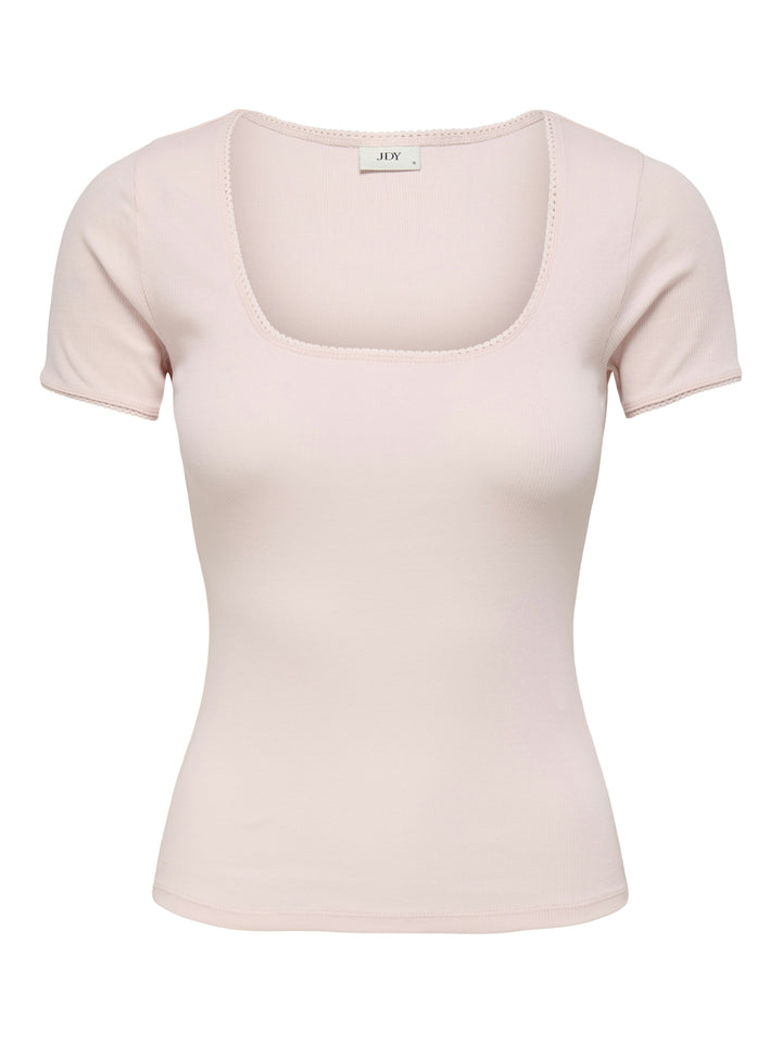 JDYLUCKY S/S O NECK DETAIL TOP JRS, Pink Dogwood 210550 Bild 1