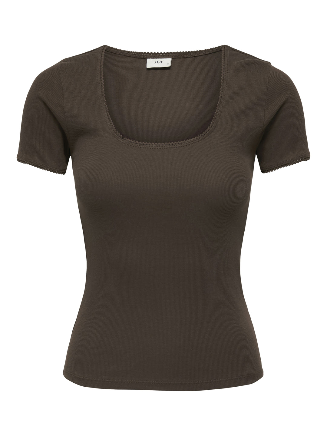 JDYLUCKY S/S O NECK DETAIL TOP JRS, Chicory Coffee 242836 Bild 1