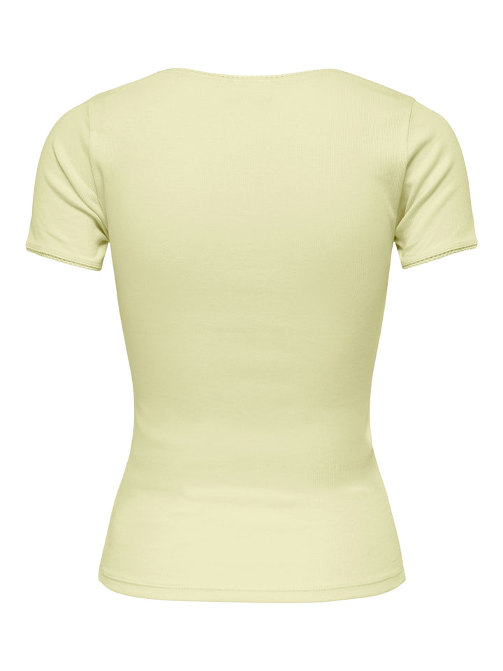 JDYLUCKY S/S O NECK DETAIL TOP JRS, Double Cream 288015 Bild 2