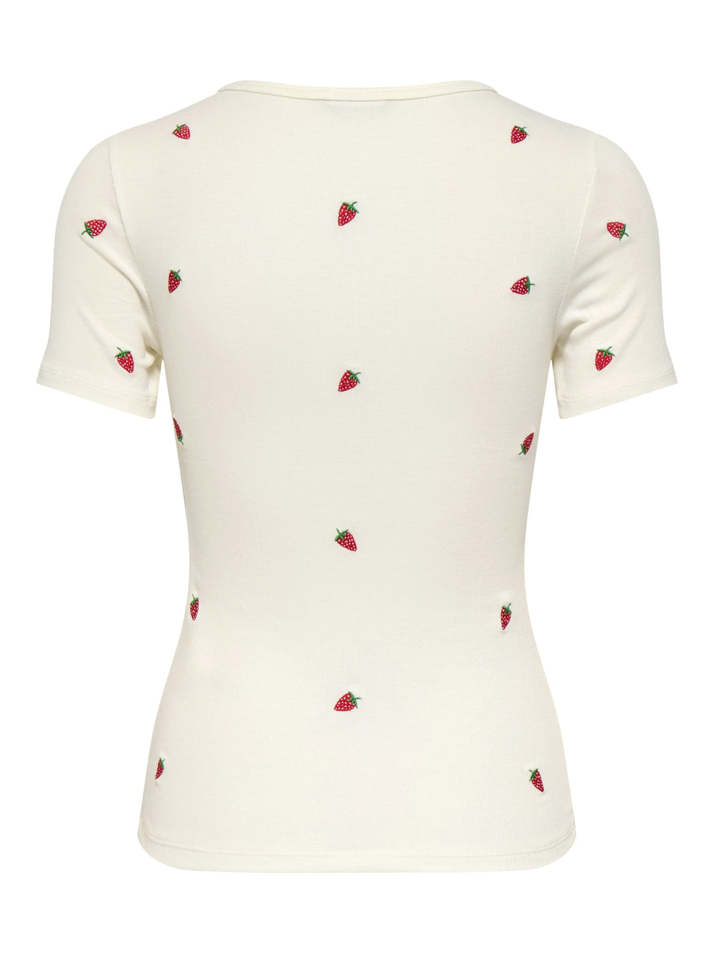 JDYLUCKY S/S O NECK EMB TOP JRS DIA, Cloud Dancer/STRAWBERRY EMB 177922002 Bild 2