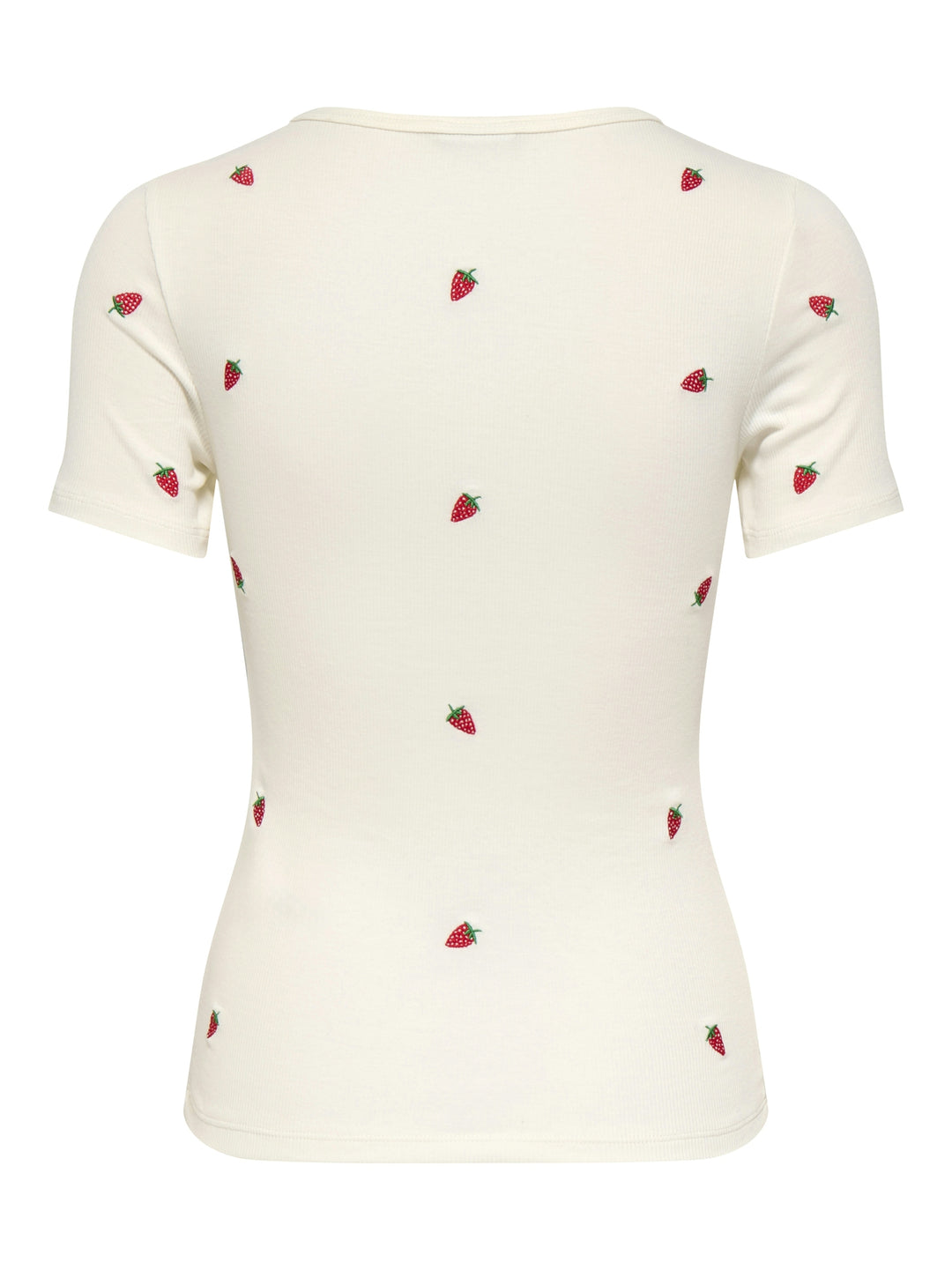 JDYLUCKY S/S O NECK EMB TOP JRS DIA, Cloud Dancer/STRAWBERRY EMB 177922002 Bild 2
