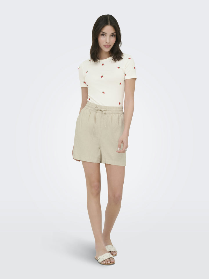 JDYLUCKY S/S O NECK EMB TOP JRS DIA, Cloud Dancer/STRAWBERRY EMB 177922002 Bild 6