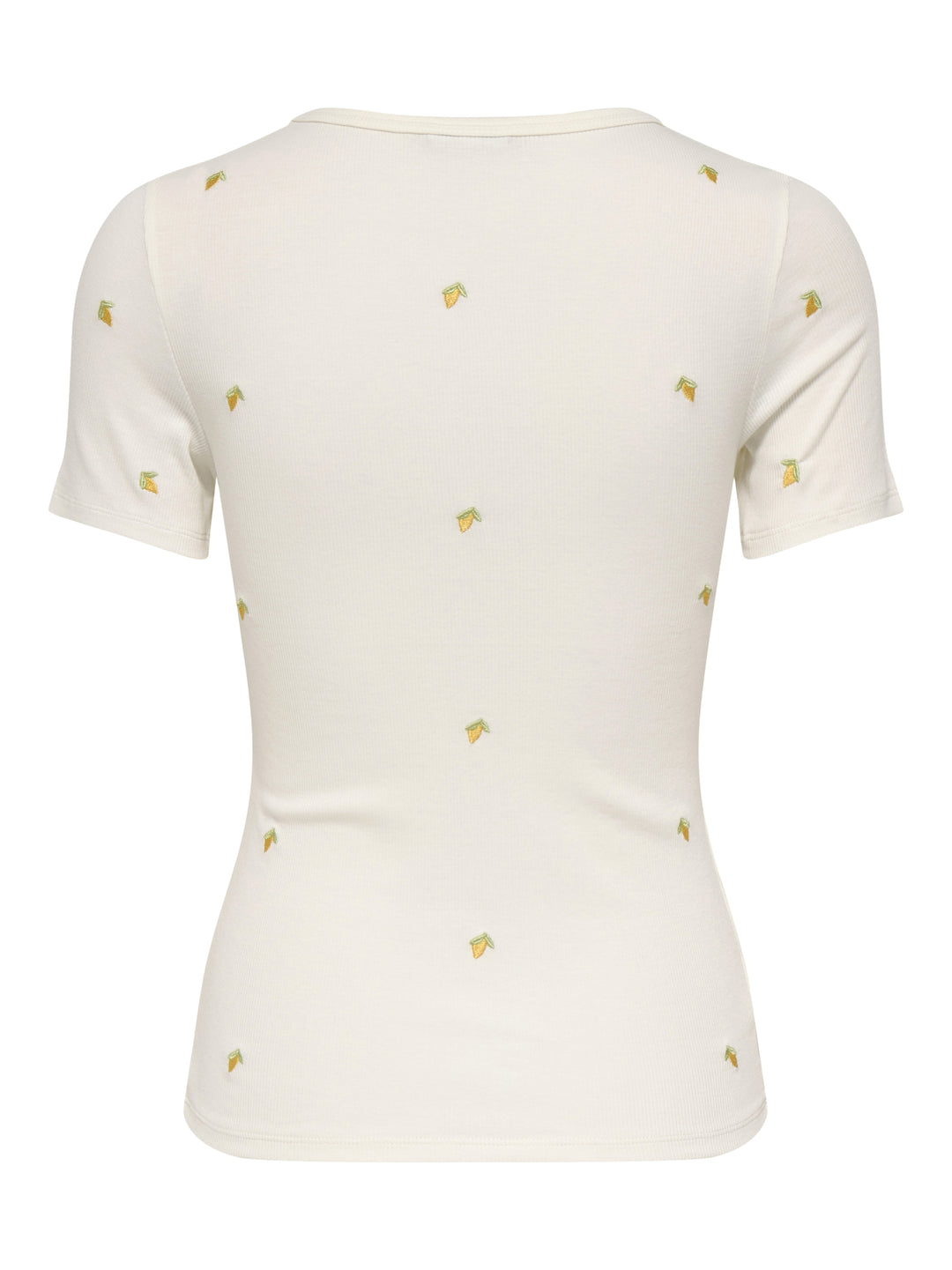 JDYLUCKY S/S O NECK EMB TOP JRS DIA, Cloud Dancer/LEMON EMB 177922003 Bild 2