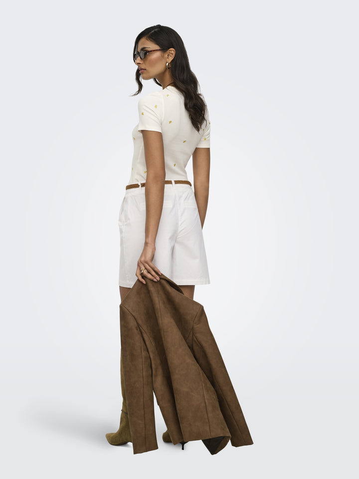 JDYLUCKY S/S O NECK EMB TOP JRS DIA, Cloud Dancer/LEMON EMB 177922003 Bild 5