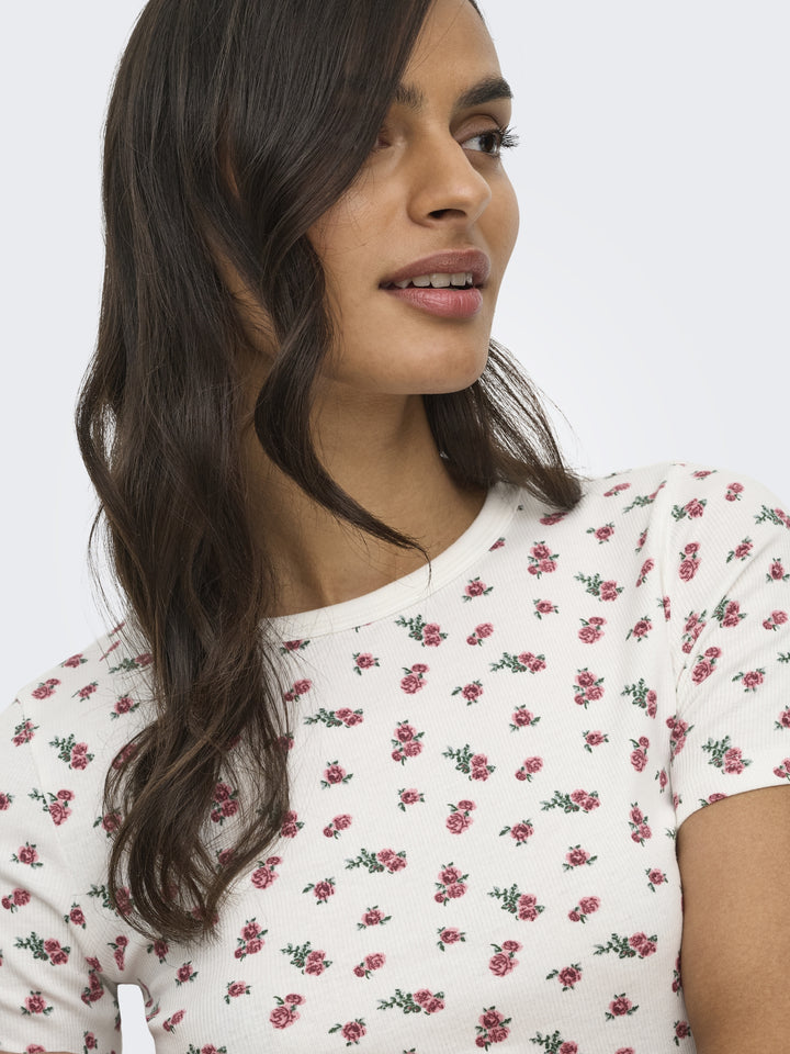 JDYLUCKY S/S O NECK TOP JRS NOOS, Cloud Dancer/ROSE 177922002 Bild 3