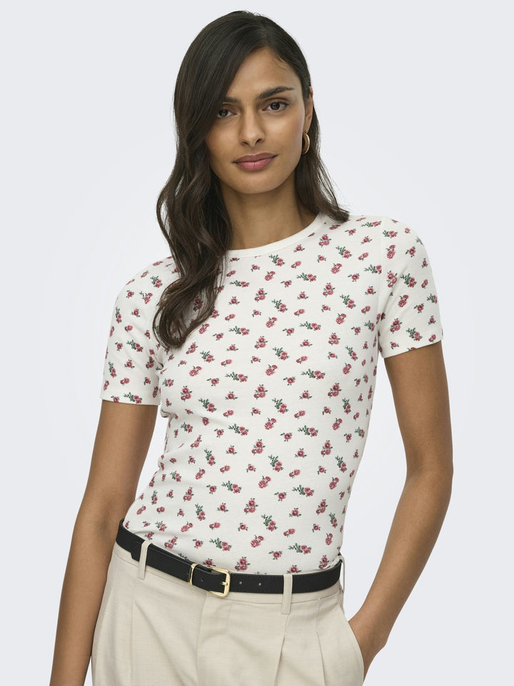 JDYLUCKY S/S O NECK TOP JRS NOOS, Cloud Dancer/ROSE 177922002 Bild 7