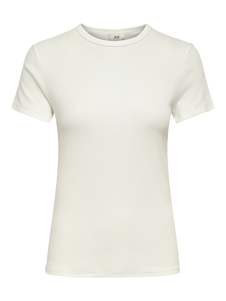 JDYLUCKY S/S O NECK TOP JRS NOOS, Cloud Dancer 177922 Bild 1