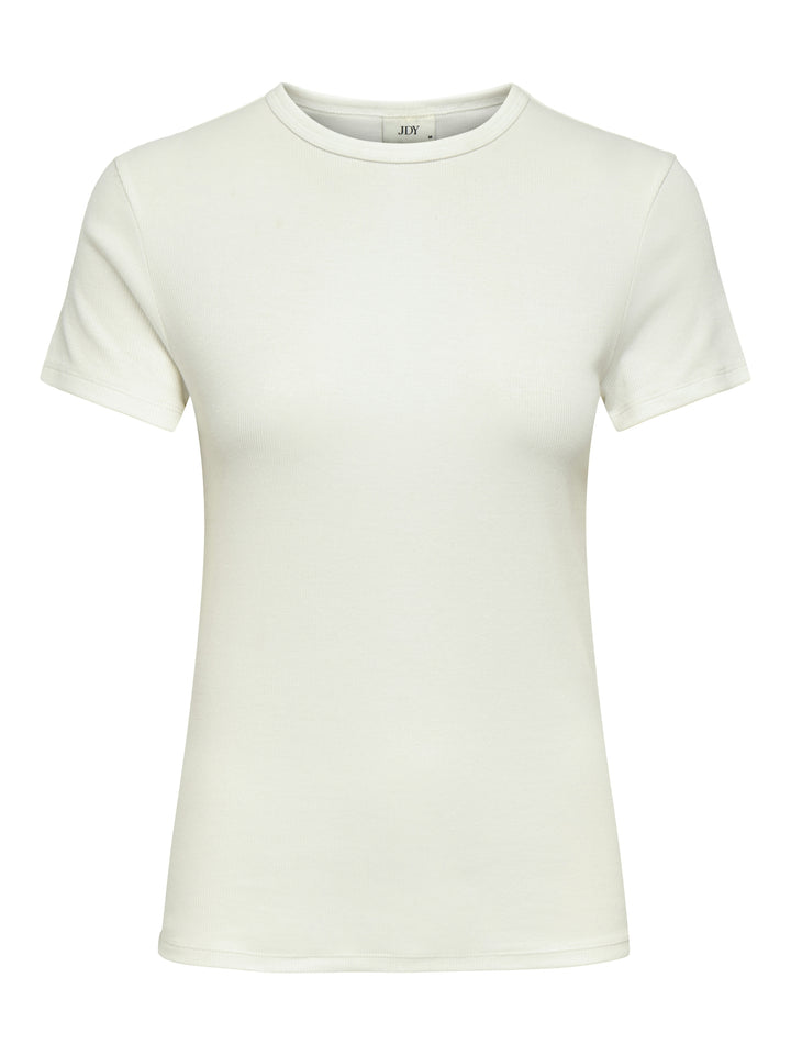 JDYLUCKY S/S O NECK TOP JRS NOOS, Cloud Dancer 177922 Bild 1
