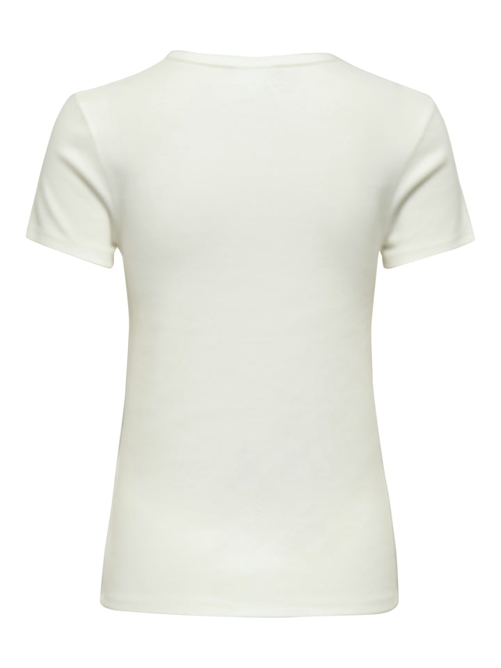 JDYLUCKY S/S O NECK TOP JRS NOOS, Cloud Dancer 177922 Bild 2